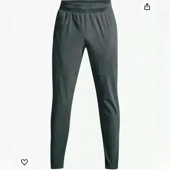 Under Armour Stretch Woven Tapered Pants Size Large Pitch Gray - Picture 11 of 13